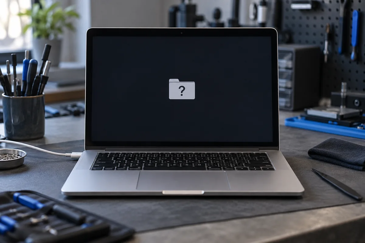 Mac rodo aplanką su klaustuku: ką tai reiškia?