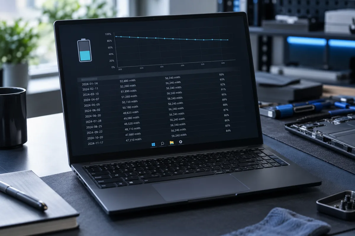 Windows baterijos ataskaita: kaip perskaityti svarbiausius duomenis