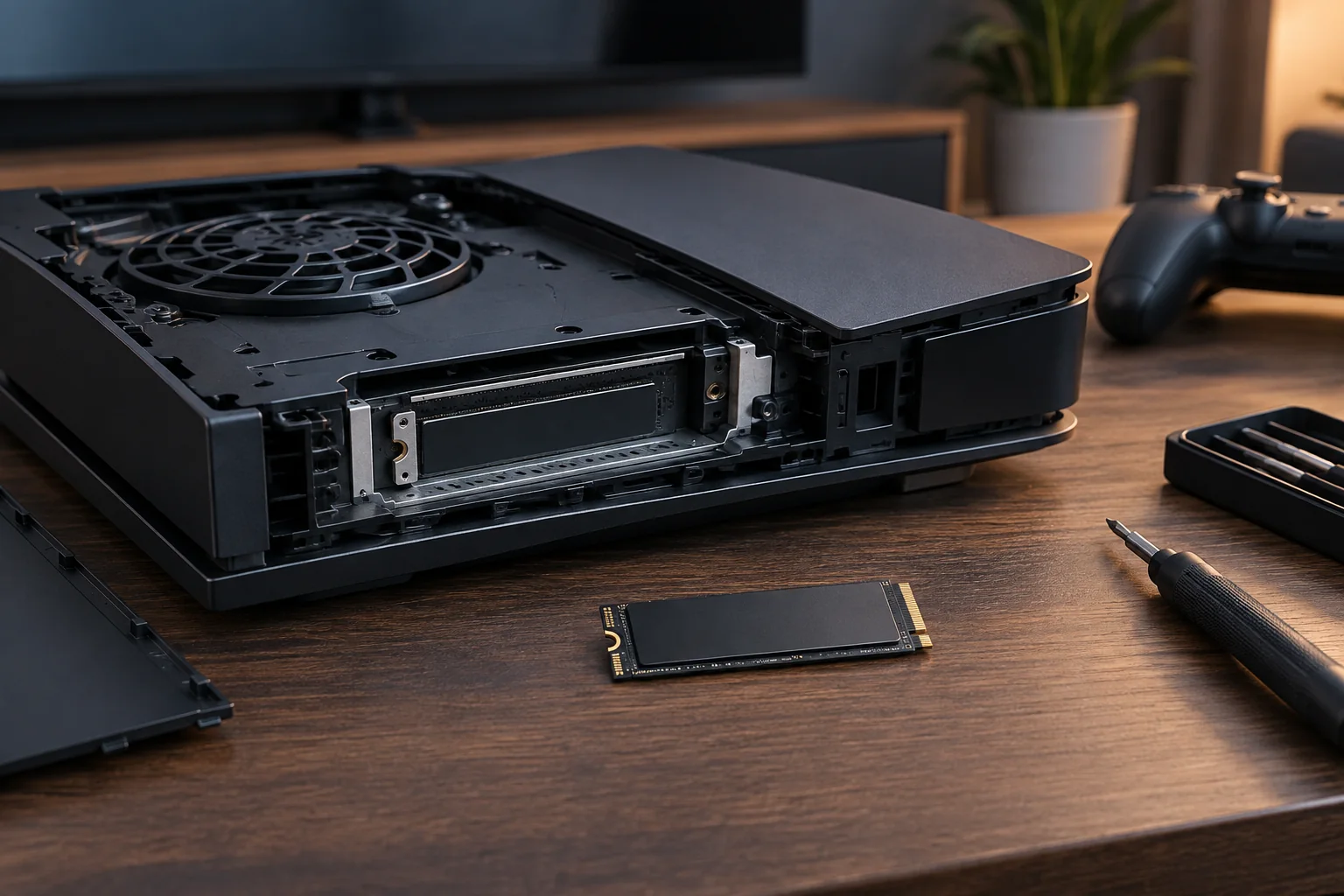 Иллюстрация услуги: Замена HDD или SSD игровой консоли