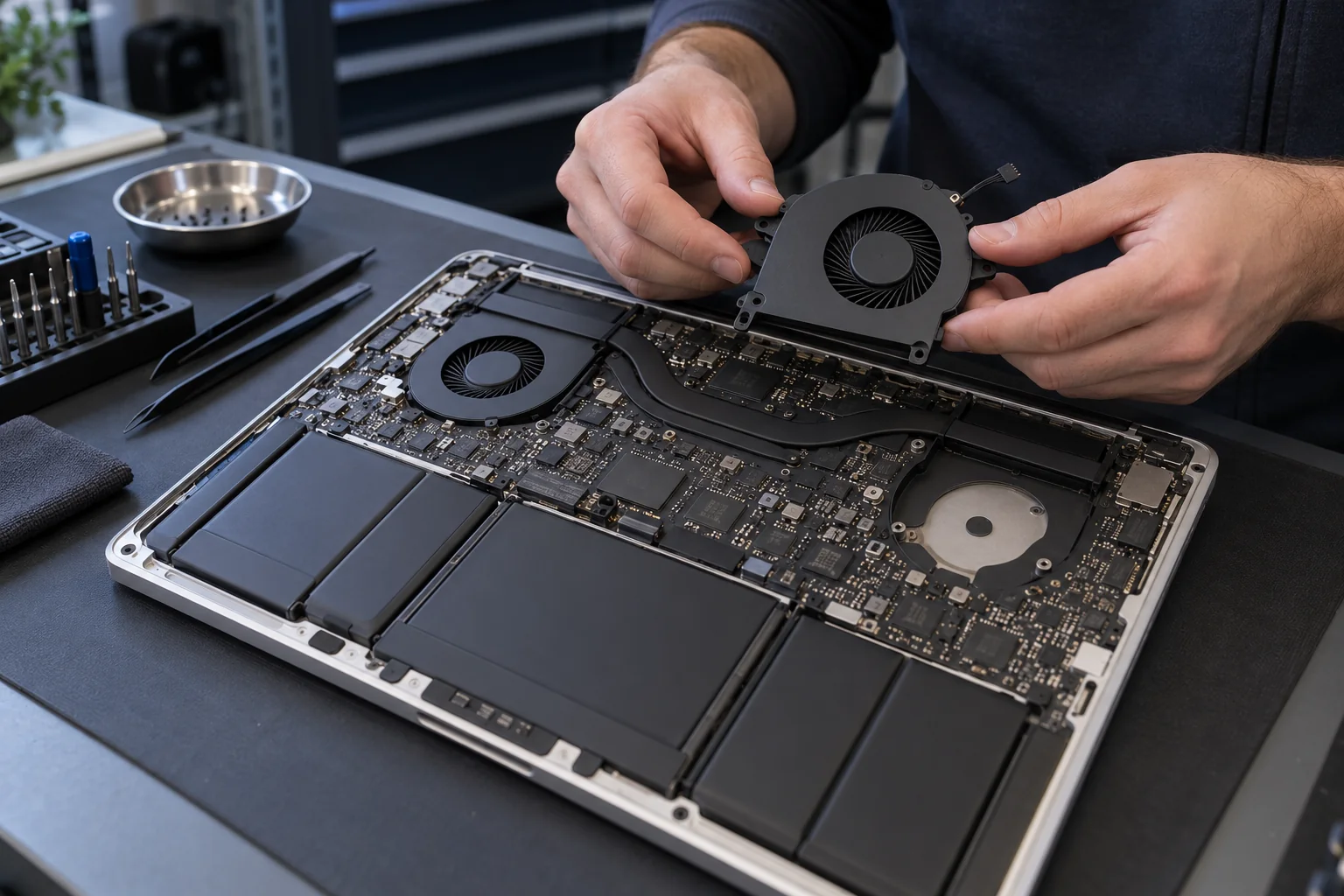 MacBook fan replacement in Vilnius