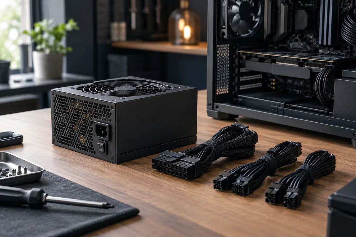 Service illustration: Computer power supply replacement