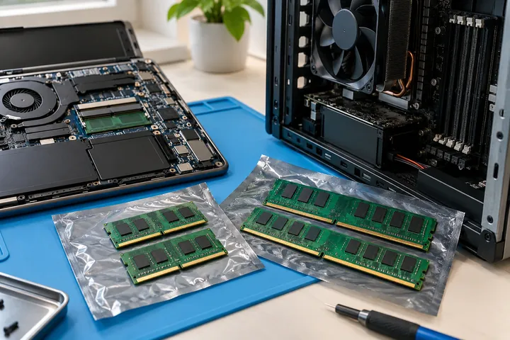 Laptop and desktop RAM modules