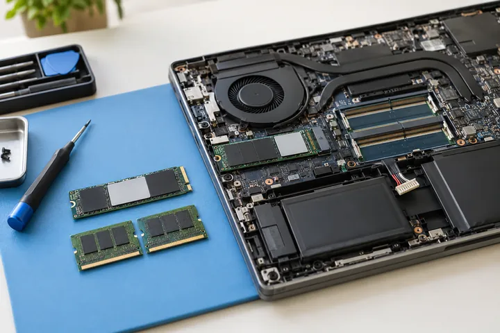 Подбор SSD и модулей RAM для открытого компьютера