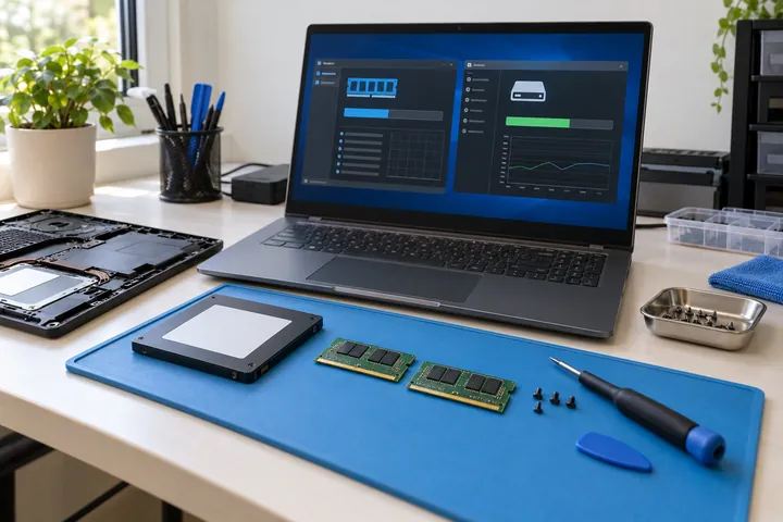 Экран диагностики SSD и оперативной памяти